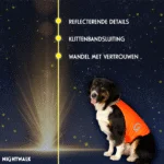 Bezpečnostní vesta pro psa s reflexními prvky a zapínáním na suchý zip, oranžová, L – Nightwalk Safety Vest - Obrázek 3