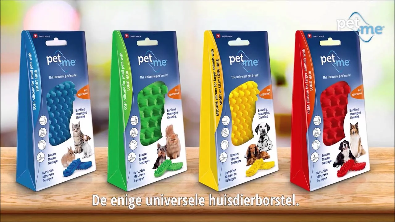 Silikonový kartáč pro dlouhosrsté kočky, zelený – Pet + Me Cat Hair Brush - Obrázek 6