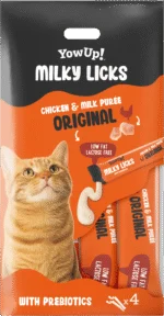 Lízací pamlsek pro kočky s kuřetem a mlékem – YowUp! Milky Licks