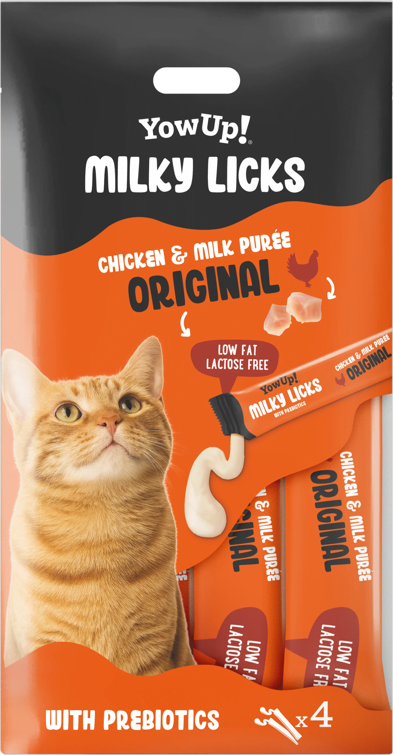 Lízací pamlsek pro kočky s kuřetem a mlékem – YowUp! Milky Licks - Obrázek 1