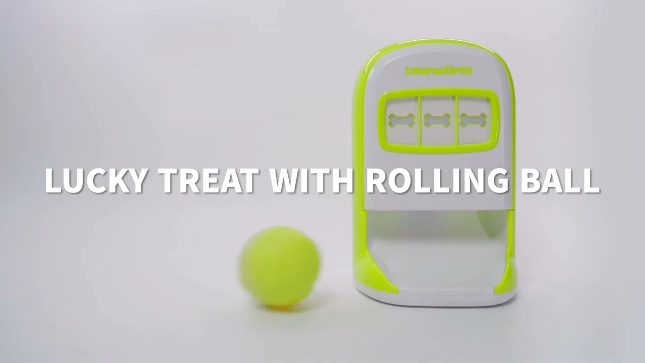 Automatický dávkovač pamlsků pro psy s kulovým dálkovým ovládáním – AFP Interactives - Lucky Treat with Rolling Ball - Obrázek 6