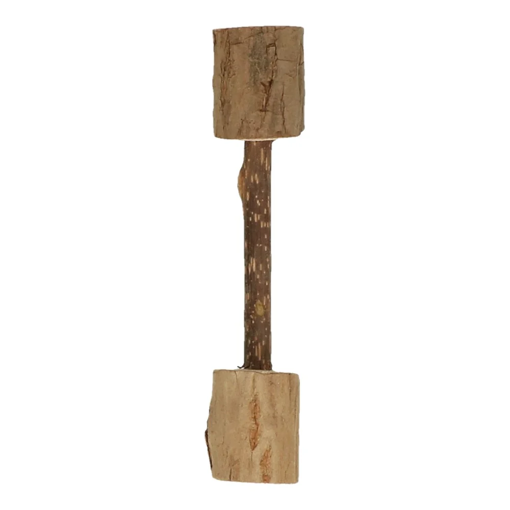 Dřevěná hračka pro kočky ve tvaru činky s MADNIP – Addicted! Wood Dumbell - Obrázek 3