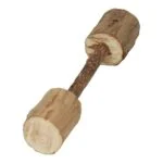 Dřevěná hračka pro kočky ve tvaru činky s MADNIP – Addicted! Wood Dumbell - Obrázek 2