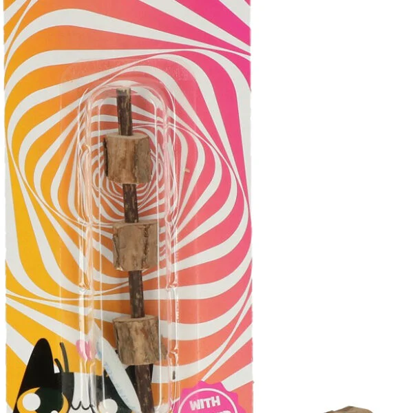 Dřevěná hračka pro kočky s MADNIP – Addicted! Triple Wood