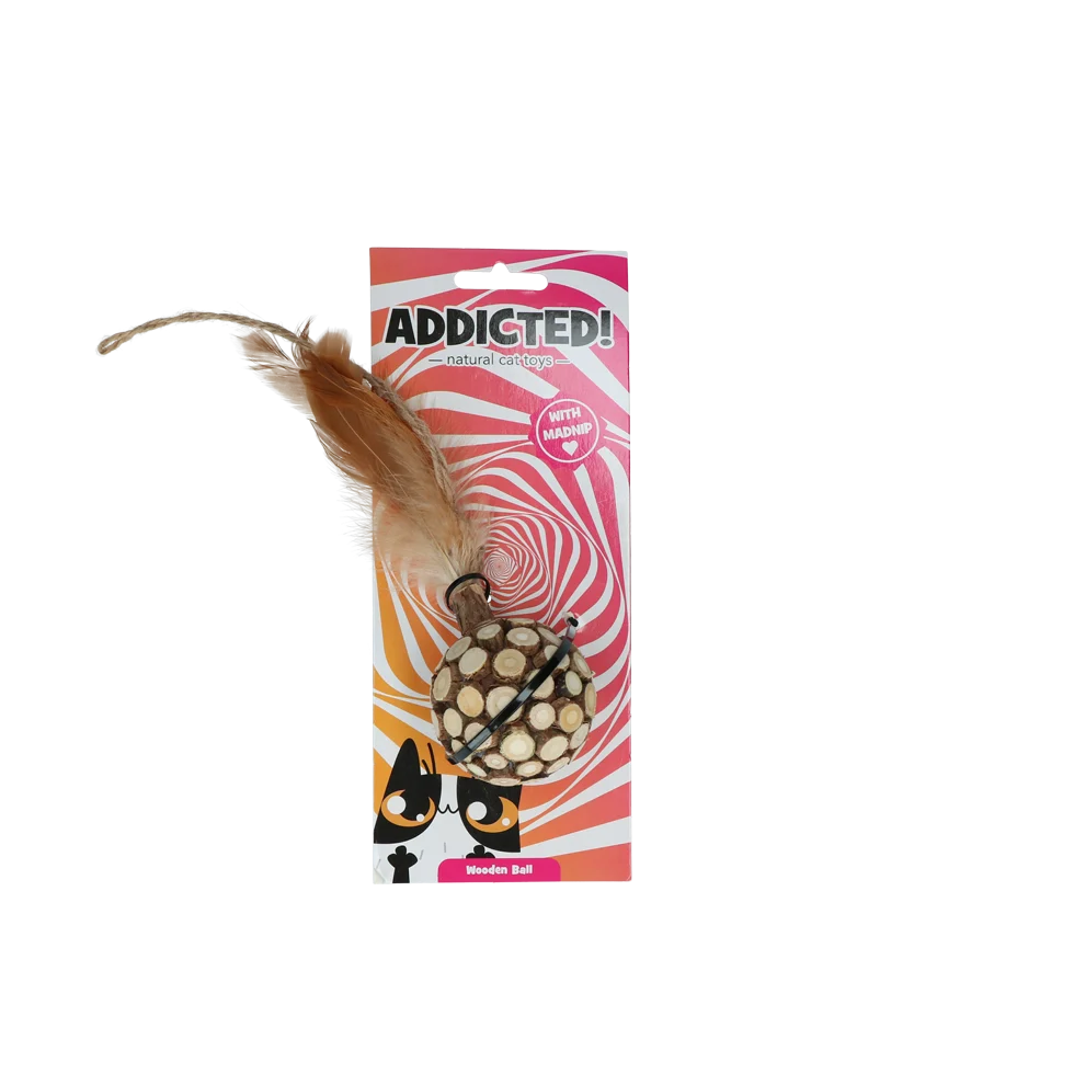 Kočičí míček s peříčky a MADNIPem – Addicted! Ball with Feathers - Obrázek 1