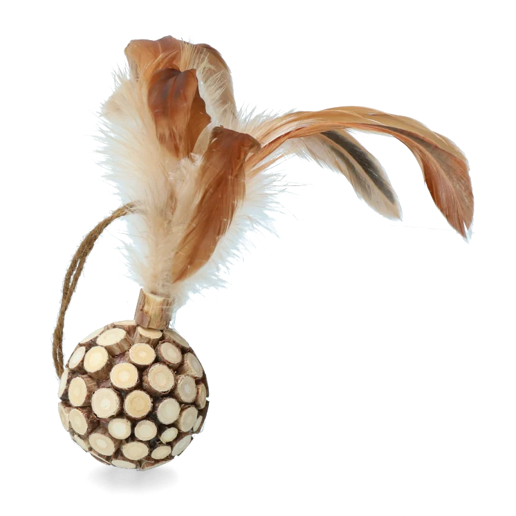 Kočičí míček s peříčky a MADNIPem – Addicted! Ball with Feathers - Obrázek 2