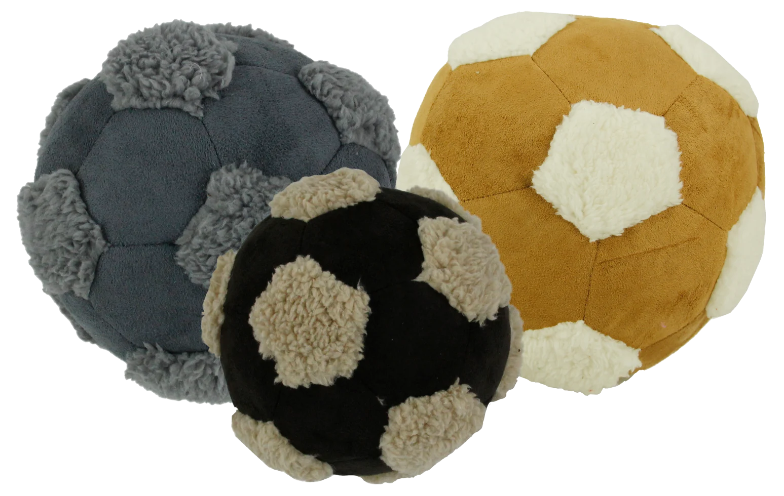 AFPH03078.png Měkký fleecový míček pro psy s pískátkem, Ø 15 cm – AFP Lambswool - Cuddle Football L - Obrázek 1