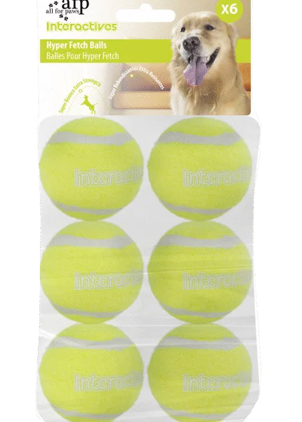 Tenisové míčky pro psy Ø 5 cm, 6 kusů – AFP Interactives - Hyper Fetch Super Bounce Tennis Ball