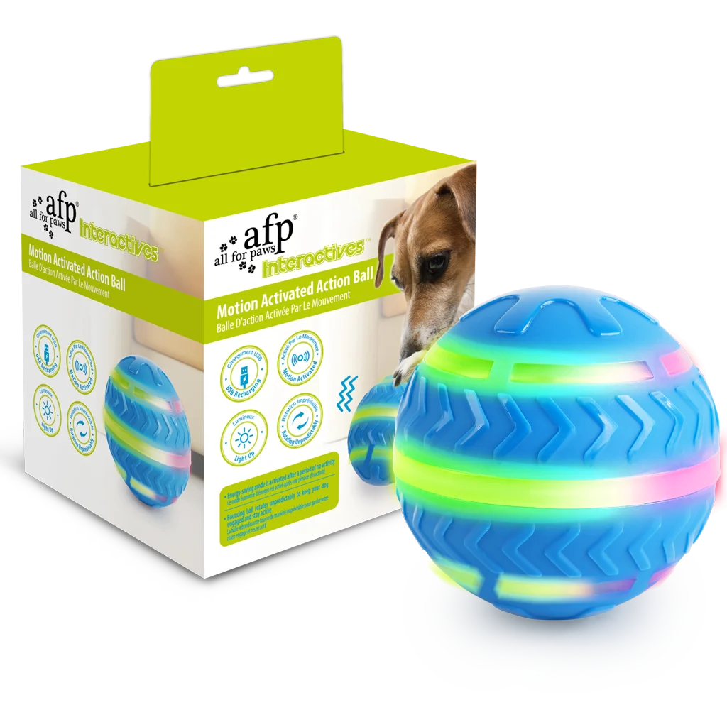 Pohyblivý svítící míček pro psy, dobíjení přes USB – AFP Interactives Motion Activated Action Ball - Obrázek 1
