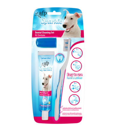 Sada pro péči o zuby psů se zubním kartáčkem a zubní pastou, 60 g – AFP Sparkle Combo Pack