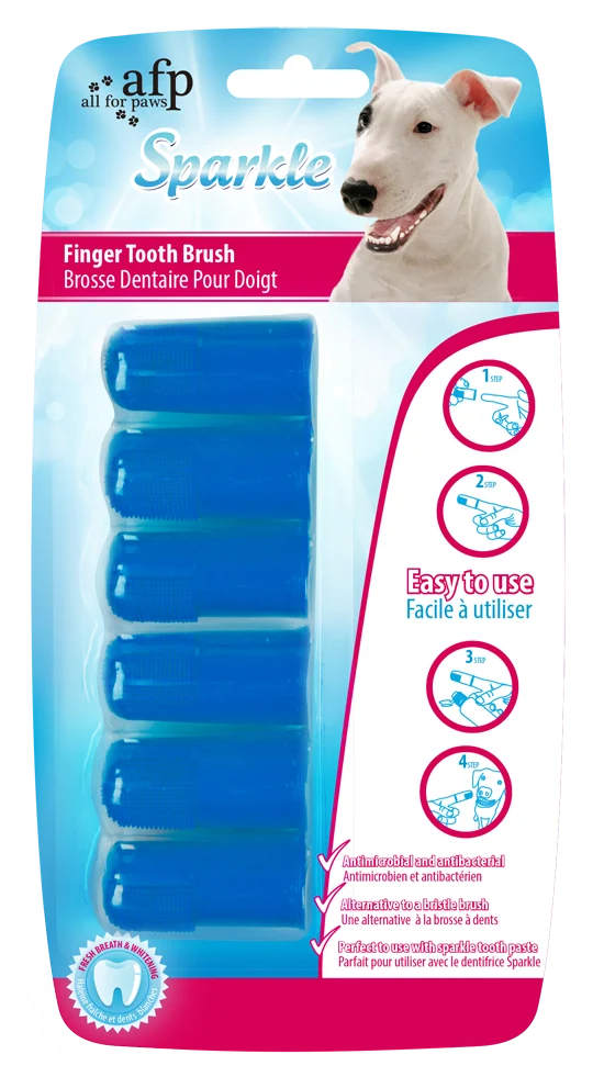 Návlekový kartáček na prst, 6 kusů – AFP Sparkle Finger Brush - Obrázek 1