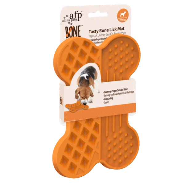 Lízací podložka pro psy s reliéfem a přísavkami, 28 x 19 cm – AFP Bone Appetit - Tasty Bone Lick Mat L