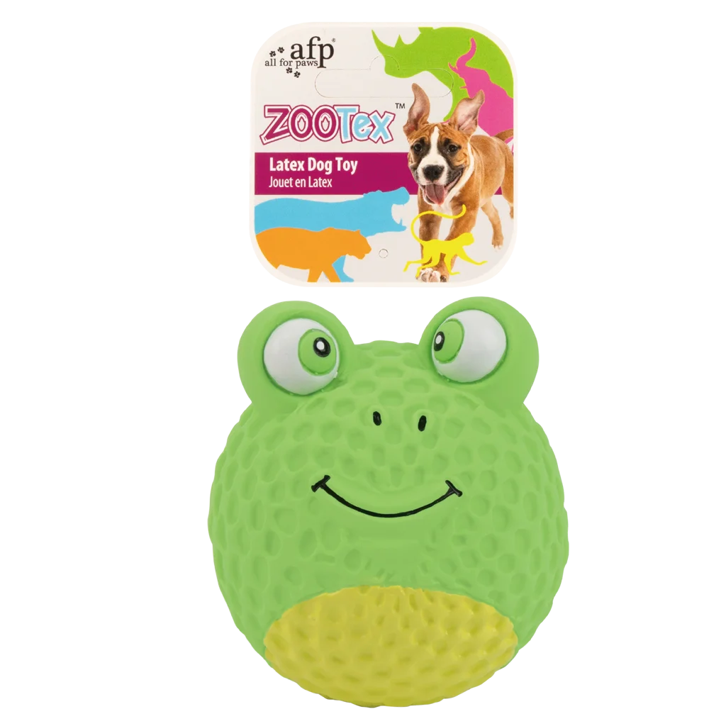 Latexová hračka pro psy ve tvaru žabky s pískátkem – AFP Bouncy Frog - Obrázek 1