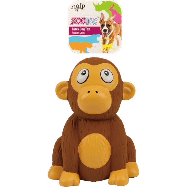 Latexová hračka pro psy s pískátkem – AFP ZooTex Chistopher Chimp