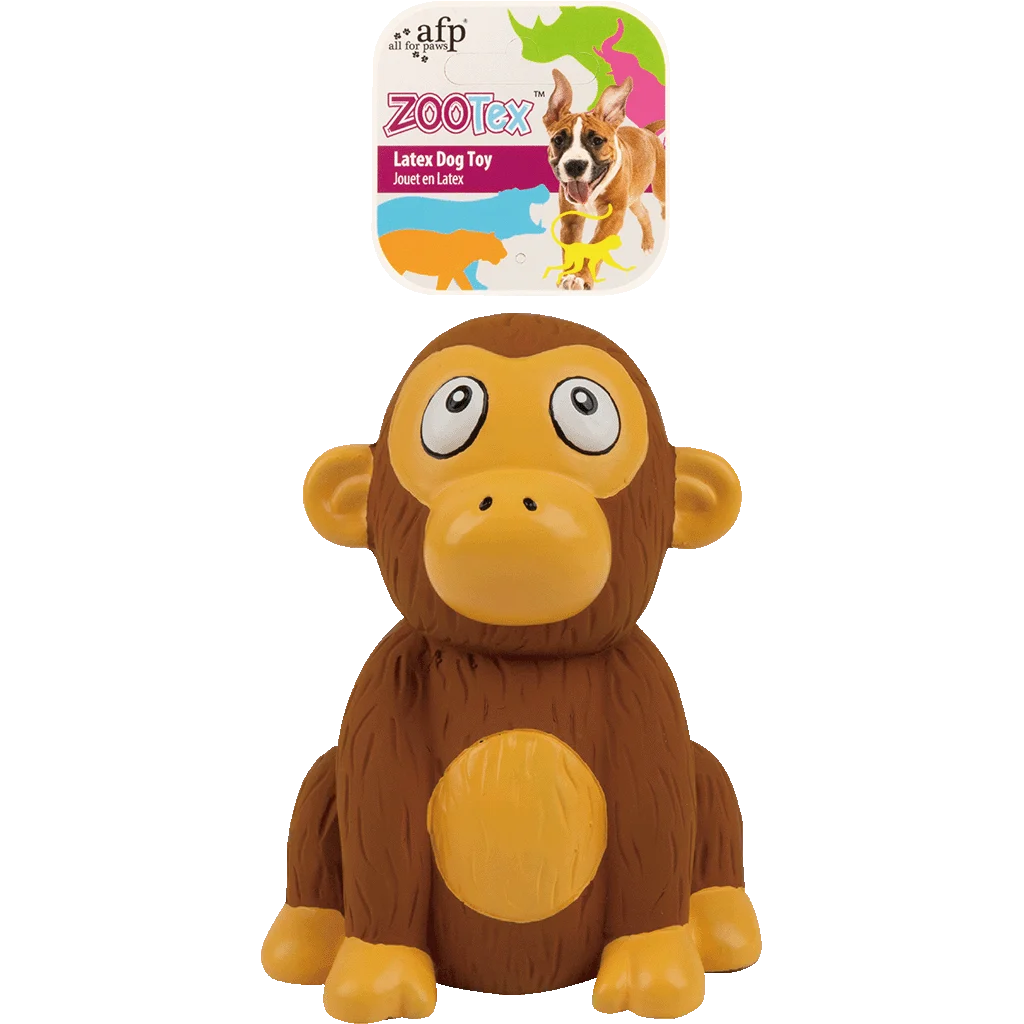 Latexová hračka pro psy s pískátkem – AFP ZooTex Chistopher Chimp - Obrázek 1