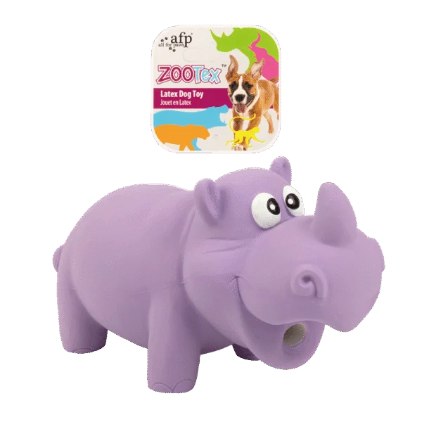 Latexová hračka pro psy s pískátkem, velikost S – AFP ZooTex Reginald the Rhino