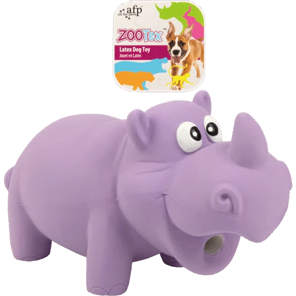 Latexová hračka pro psy s pískátkem, velikost L – AFP ZooTex Reginald the Rhino