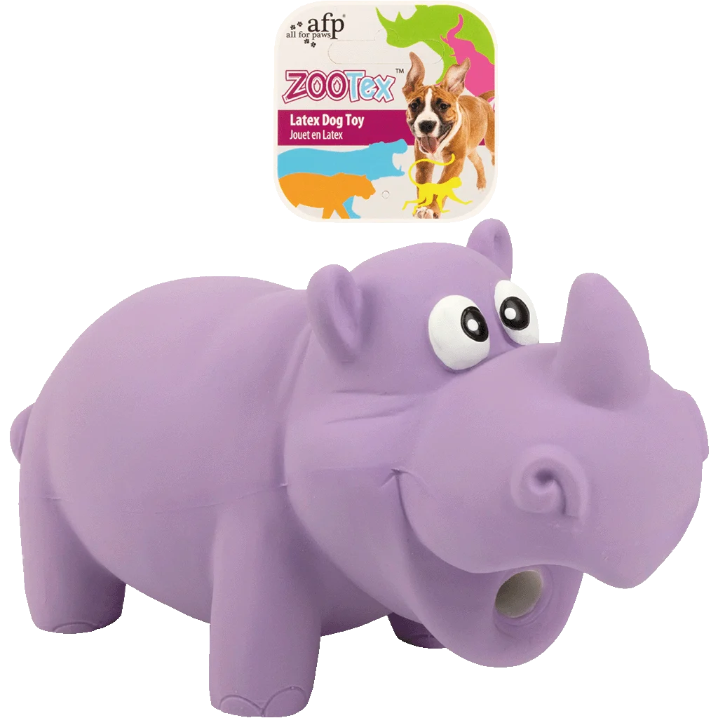 Latexová hračka pro psy s pískátkem, velikost L – AFP ZooTex Reginald the Rhino - Obrázek 1