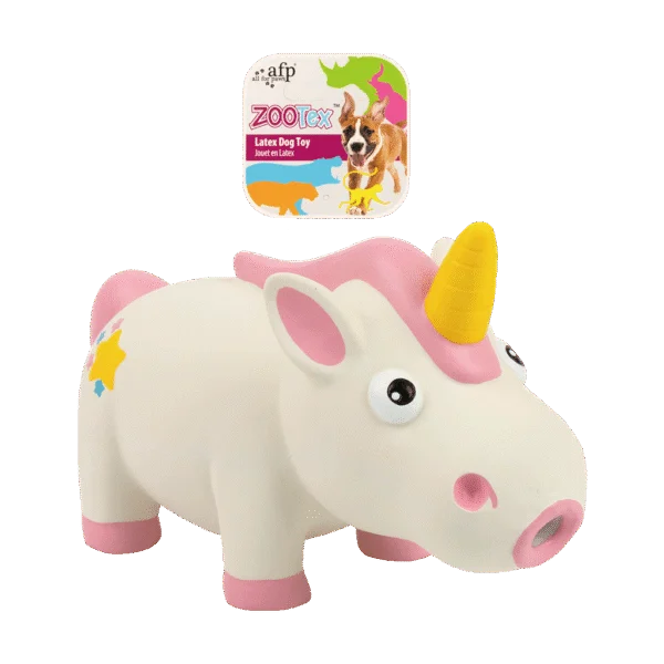 Latexová hračka pro psy s pískátkem, velikost S – AFP ZooTex Peneloppe the Unicorn