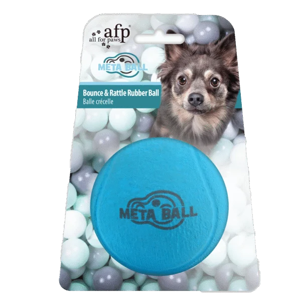 Gumový míček pro psy s chrastivým zvukem, ø 6,3 cm – AFP Meta Ball Bounce & Rattle Ball