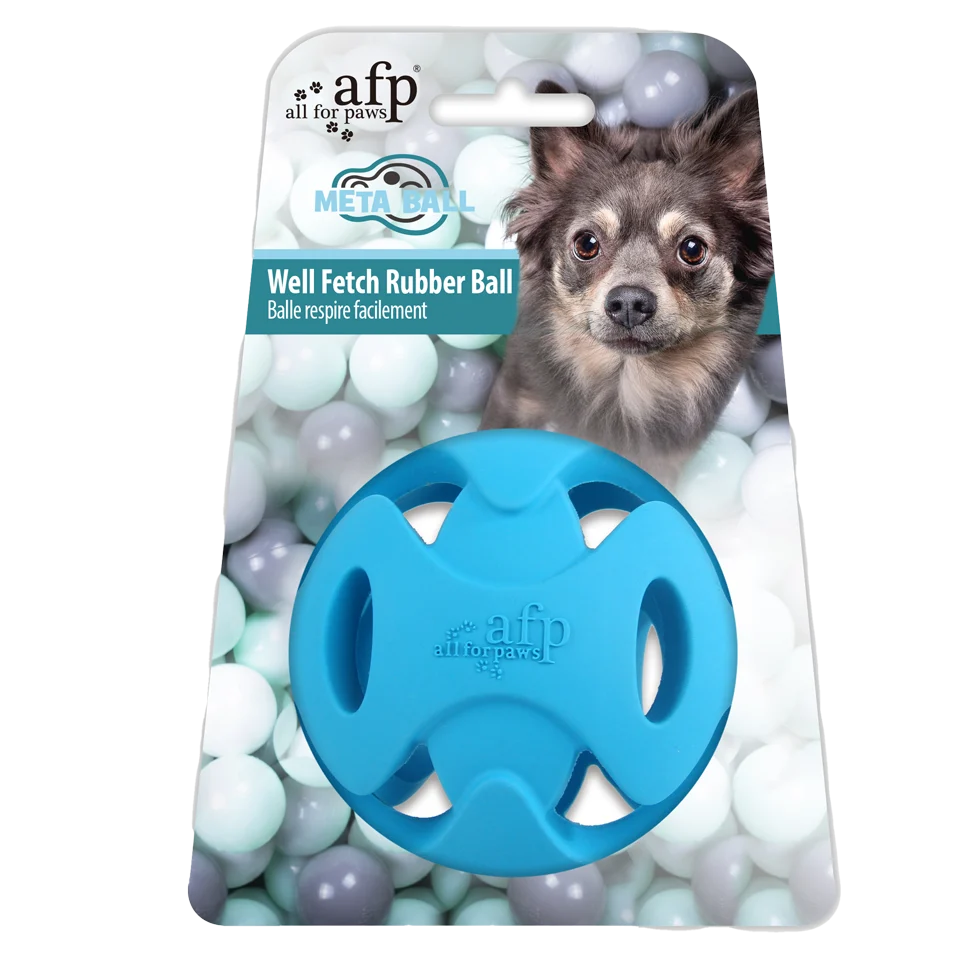 Aportovací míček pro psy s otvory, ø 6,3 cm – AFP Meta Ball Well Fetch Ball - Obrázek 1