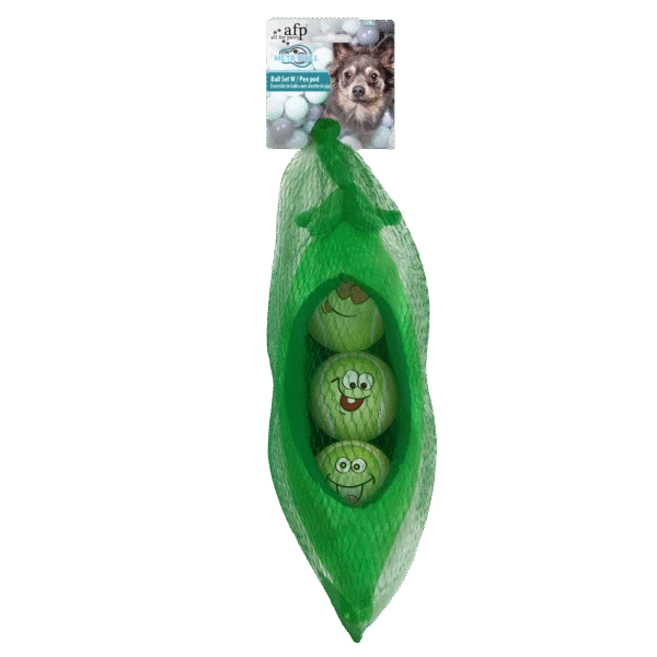 Sada míčků pro psy v lusku, 3 míčky s pískátkem, ø 6,3 cm – AFP Meta Ball Ball Set w/ Pee Pod