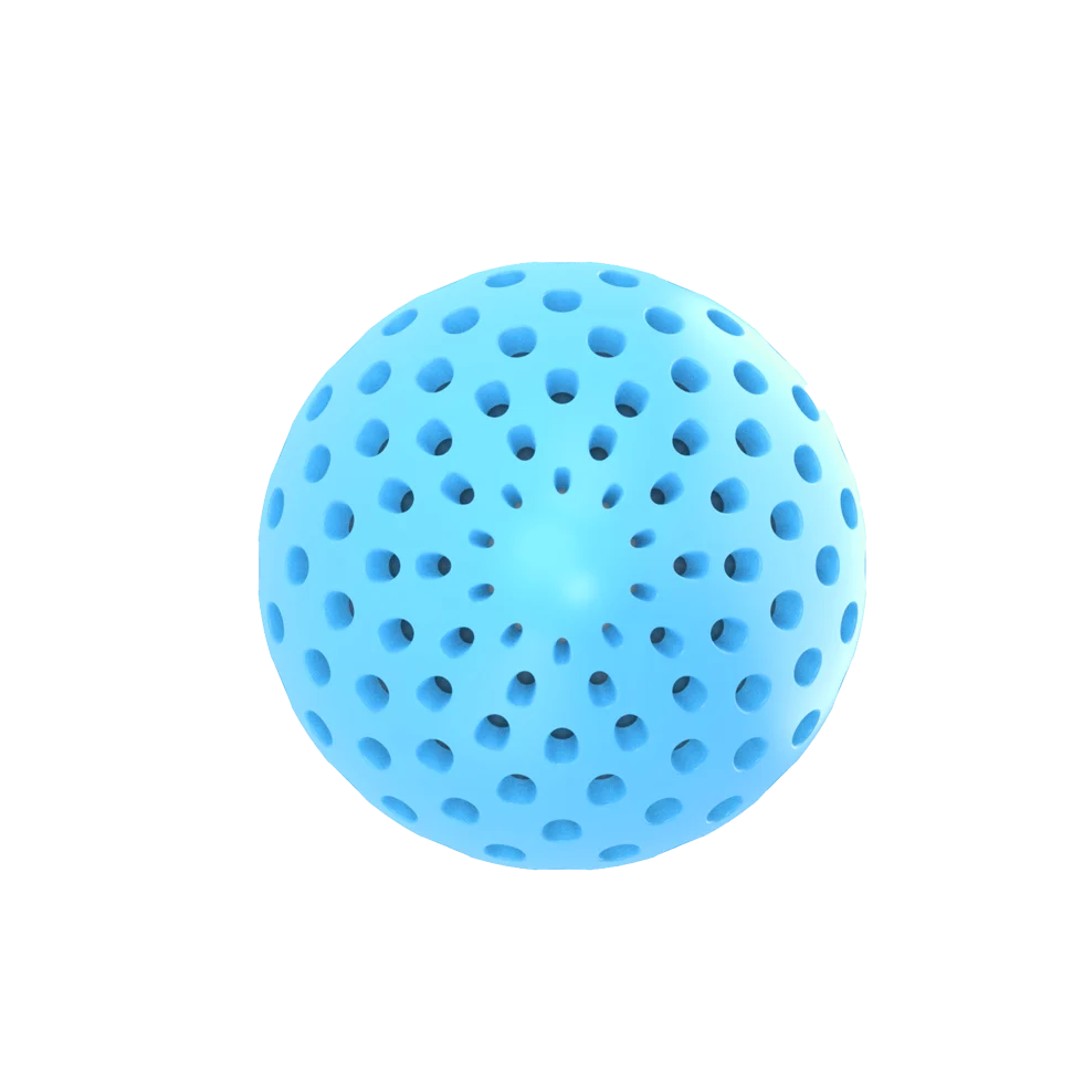 Praskací vajíčko pro psy, L, 15,5 x 9,6 x 9,6 cm – AFP Meta Ball Holey Egg - Obrázek 3