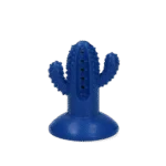 Gumová žvýkací hračka Kaktus s přísavkou, S, modrá, 6,4 x 8,4 x 6,5 cm – AFP Dental Chews - Dental Cactus - Obrázek 2