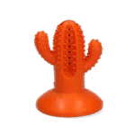 Žvýkací hračka kaktus z gumy s přísavkou, M, oranžová, 9,4 x 12,3 x 9,5 cm – AFP Dental Chews - Dental Cactus - Obrázek 2