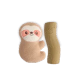 Sada hraček pro štěňata s plyšákem a pískátky, 2 ks – AFP Little Buddy 2-Pack Toy Cuddle Sloth - Obrázek 2