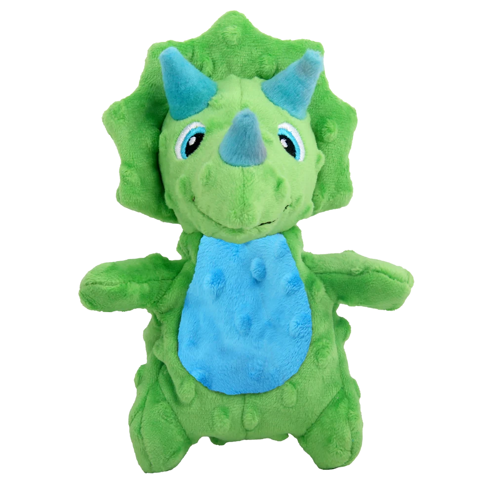 Plyšová hračka pro psa s pískátkem a šustivým materiálem, přibližně 18 cm – AFP My T-Rex Thomas the Mini Triceratops S - Obrázek 2