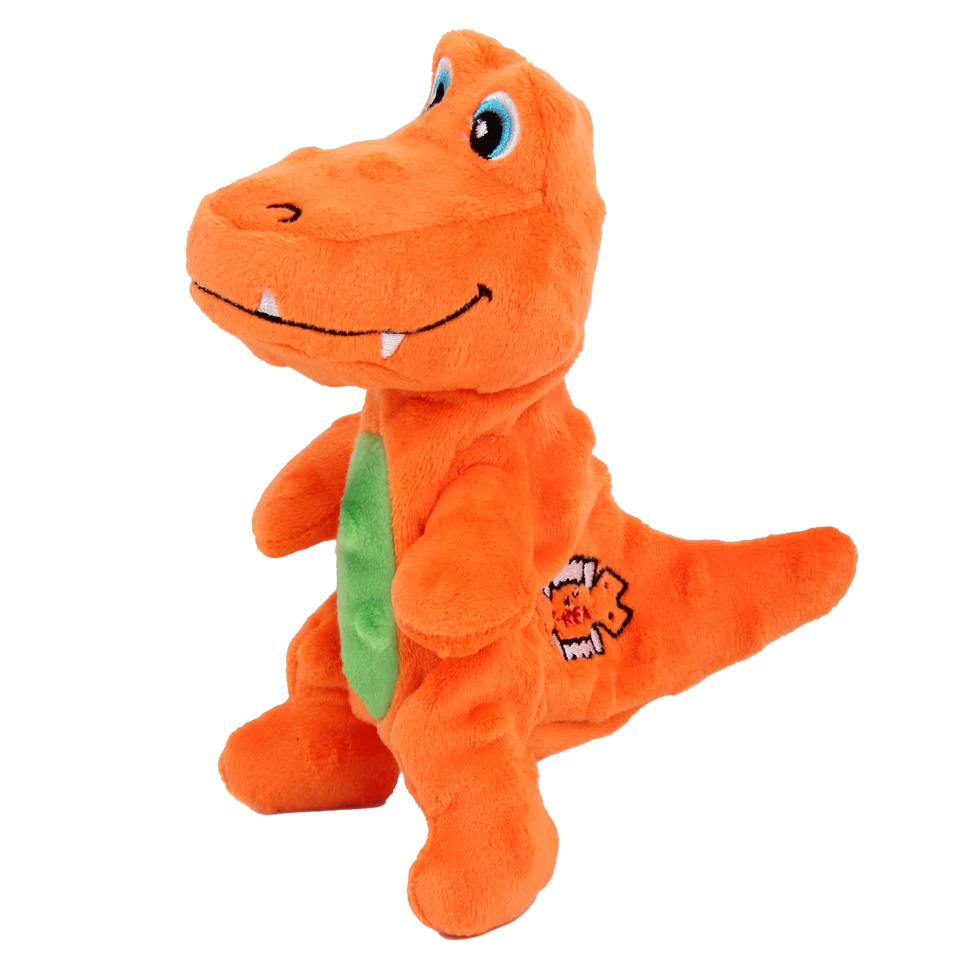 Plyšová hračka pro psy s pískátkem a šusticí výplní, cca 18 cm – AFP My T-Rex Tim the Mini T-Rex S - Obrázek 2