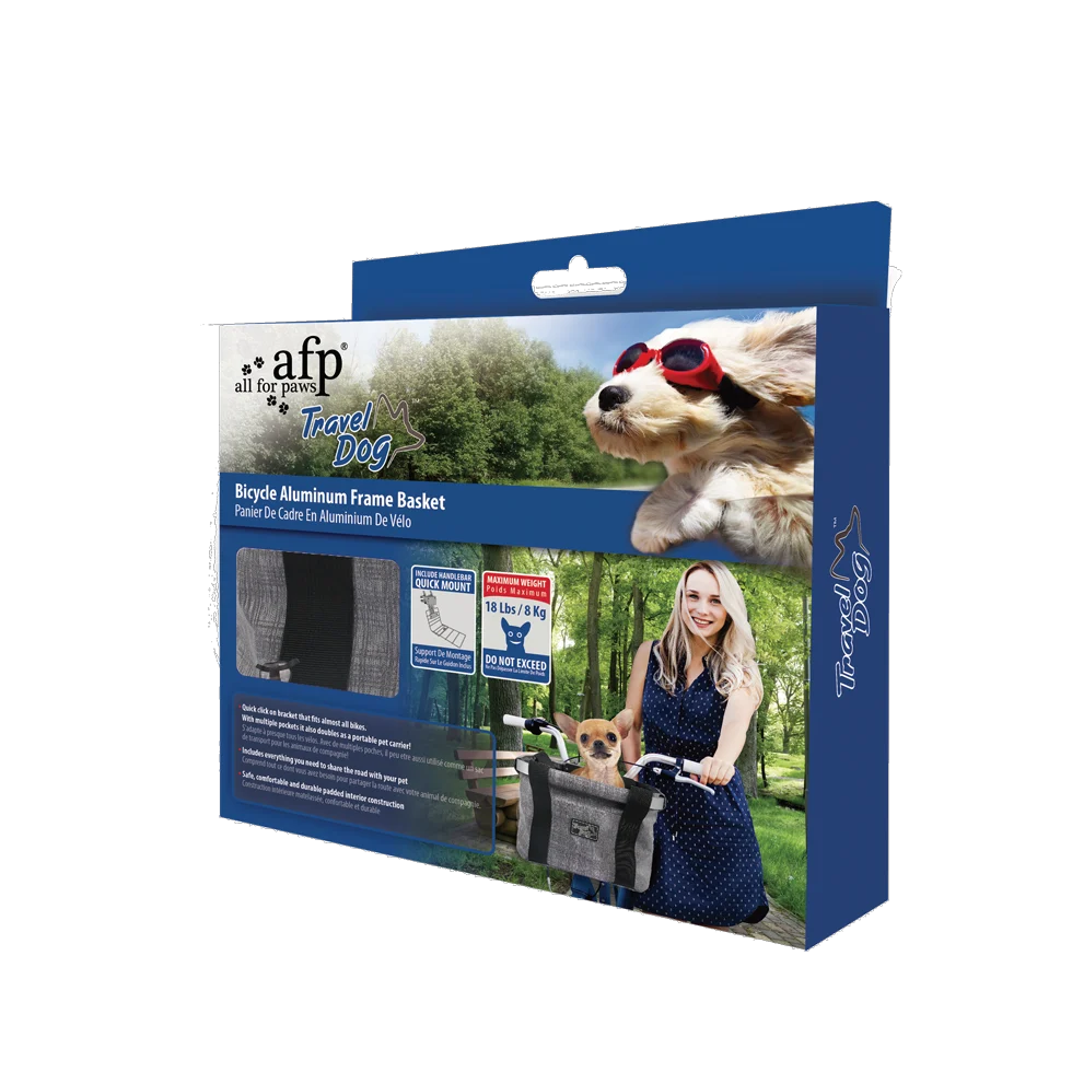 Cyklistický košík pro psa s úchytem na řídítka, do 8 kg – AFP Travel Dog - Easy-go Bicycle Pet Basket - Obrázek 1