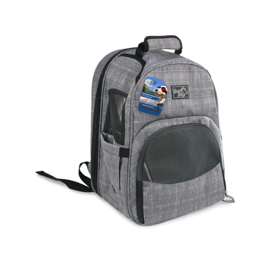 Rozšiřitelný batoh pro psy se síťovinou, 46 x 30 x 20 cm – AFP Travel Dog - Expandable Backpack Carrier - Obrázek 2