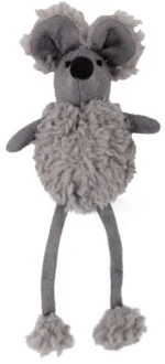 Hračka myš se šantou kočičí a křupavým plastem, 16 cm – AFP Lambswool Mouse Dangler - Obrázek 3