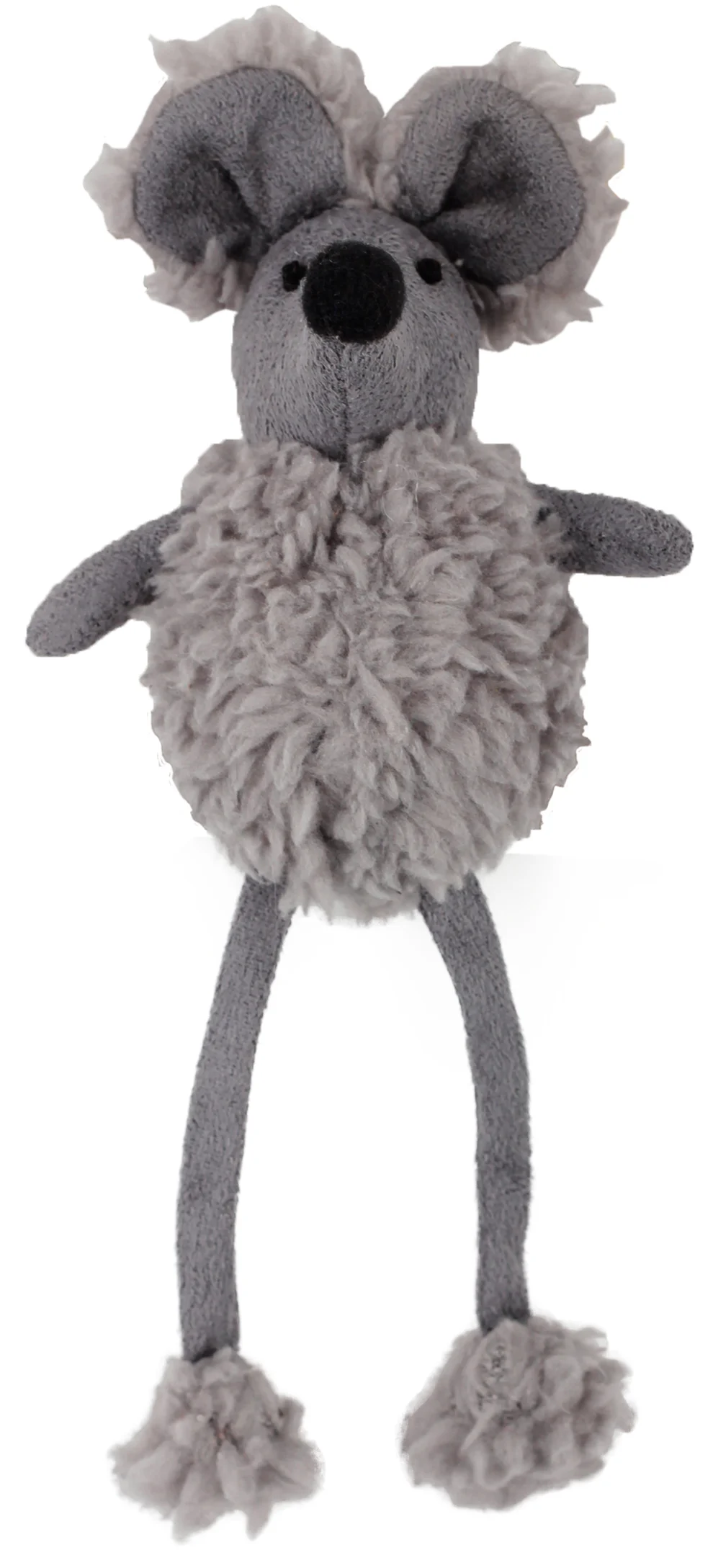 Hračka myš se šantou kočičí a křupavým plastem, 16 cm – AFP Lambswool Mouse Dangler - Obrázek 3