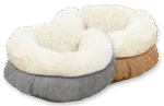 Plyšový kulatý pelíšek pro psy, béžový, 45 x 45 x 25 cm – AFP Lambswool Donut Bed - Obrázek 5