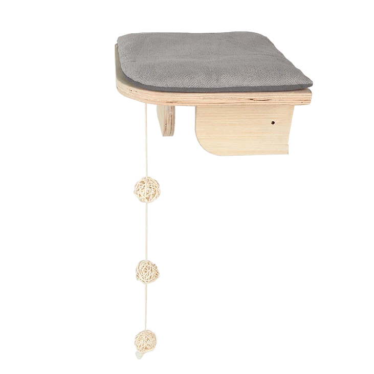 Rohová police pro kočky k upevnění na zeď, 26 x 26 x 12 cm – AFP Skywalk - Corner Platform - Obrázek 2