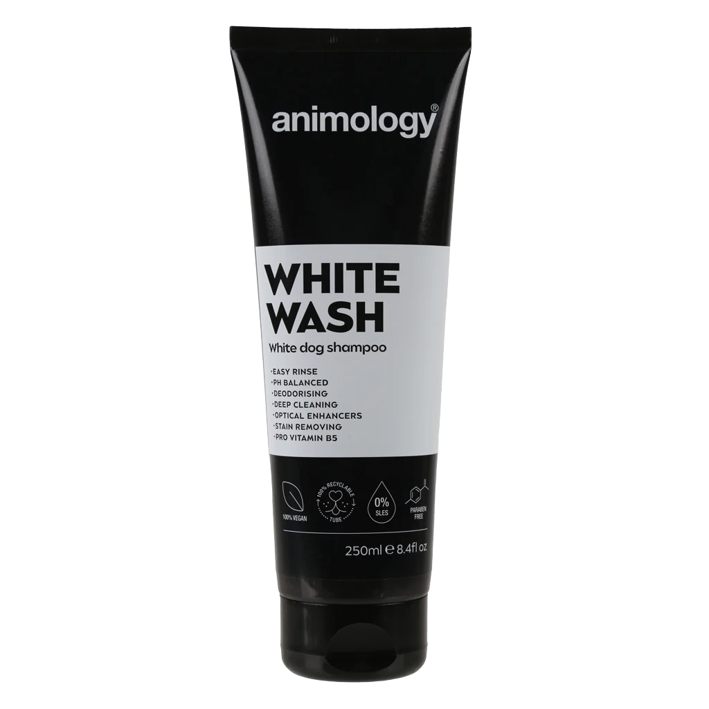 ANIM5011.png Šampon pro psy s bílou a světlou srstí, 250 ml – Animology White Wash - Obrázek 1