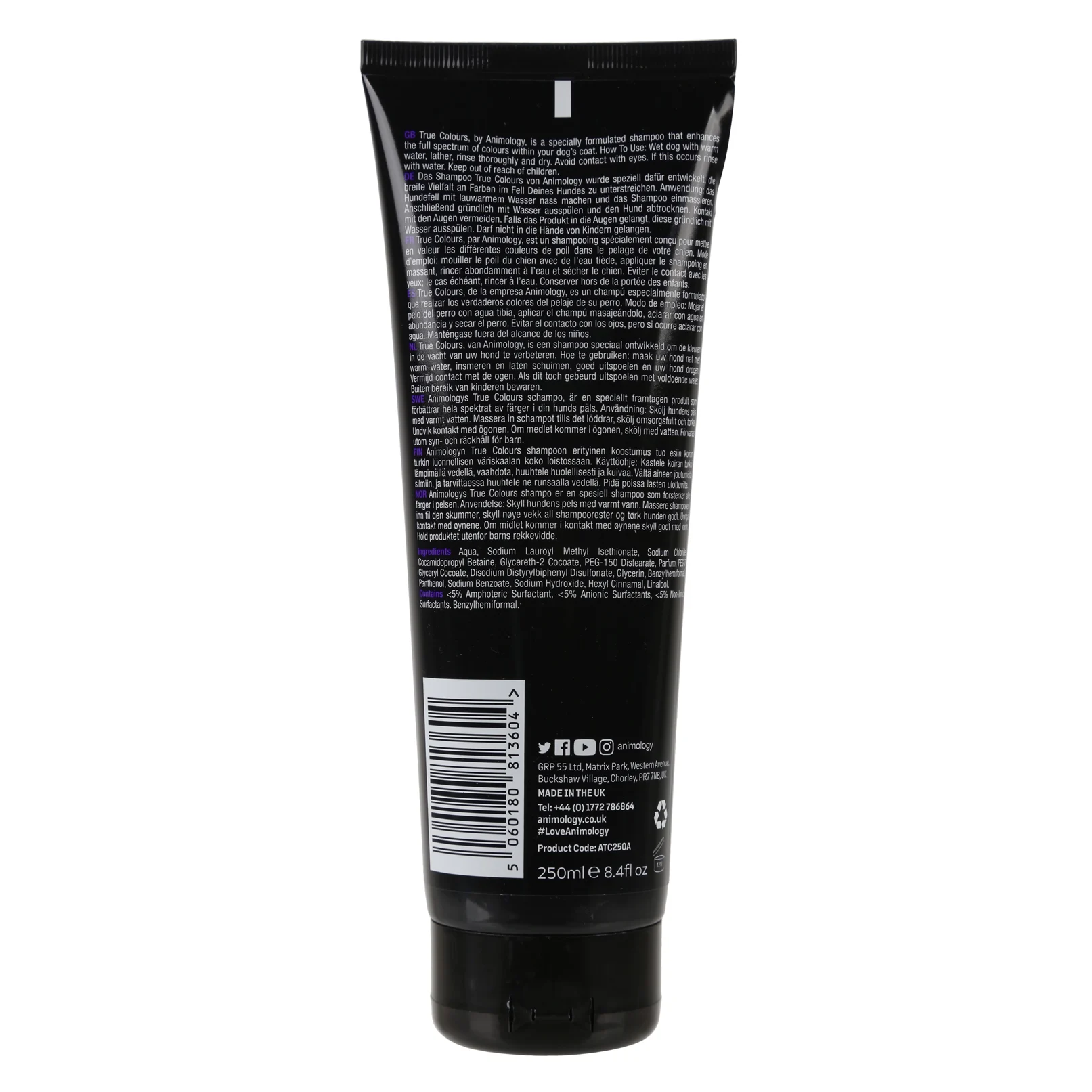 Šampon pro zvýraznění barvy srsti psa, 250 ml – Animology True Colours - Obrázek 2