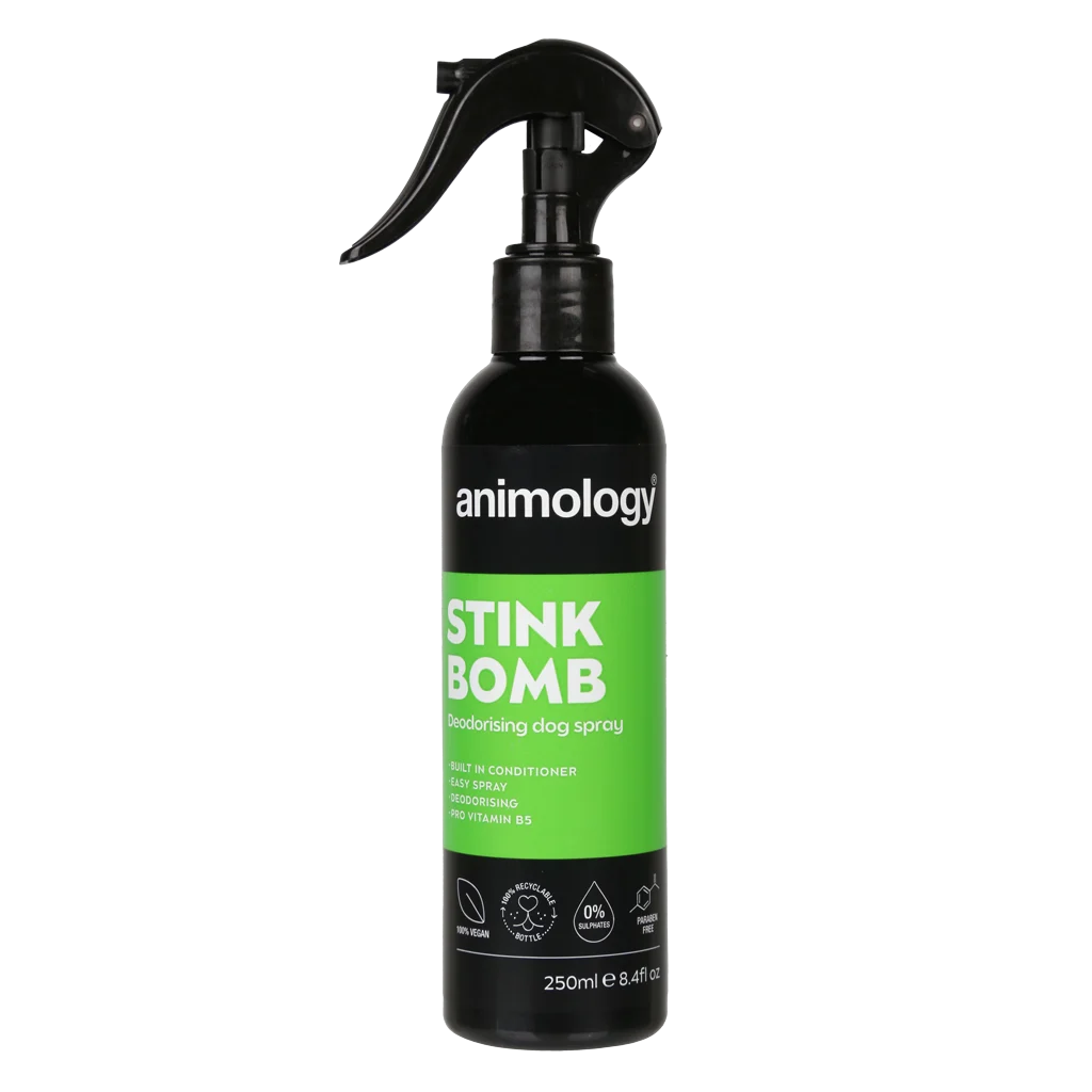 ANIM5053.png Sprej na srst pro psy proti zápachu, 250 ml – Animology Stink Bomb Deodorising Dog Spray - Obrázek 1