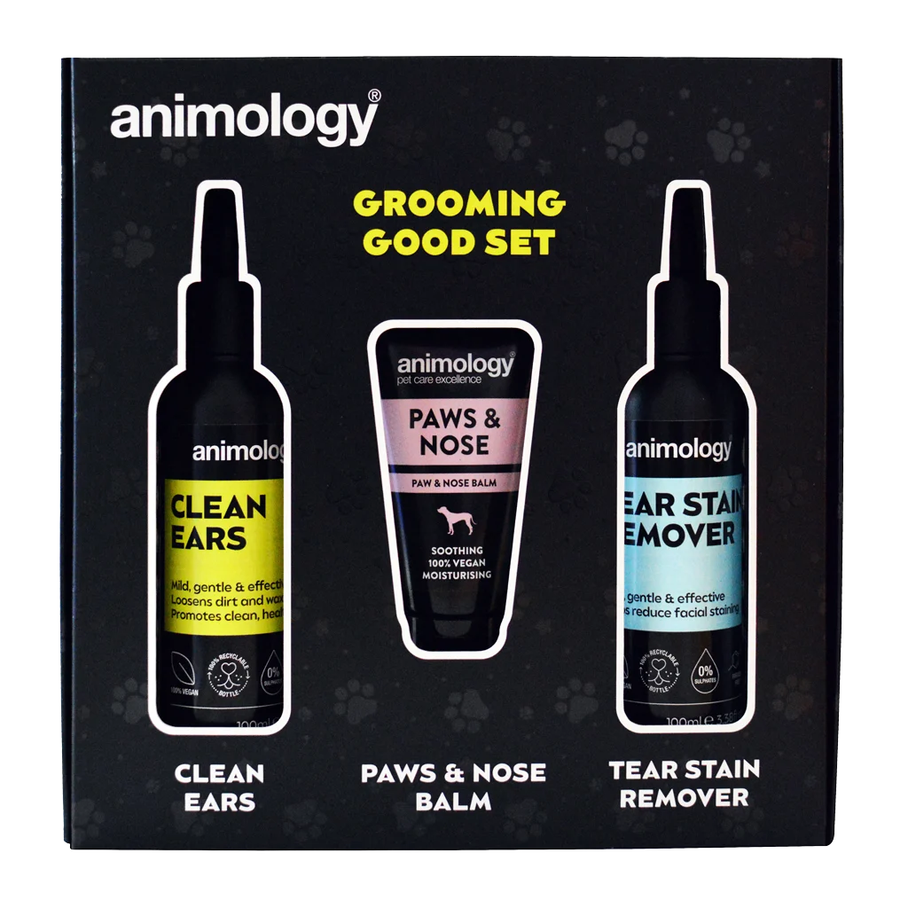 Sada péče o uši, okolí očí, tlapky a čenich pro psy, 3 produkty – Animology Grooming Good Set - Obrázek 1