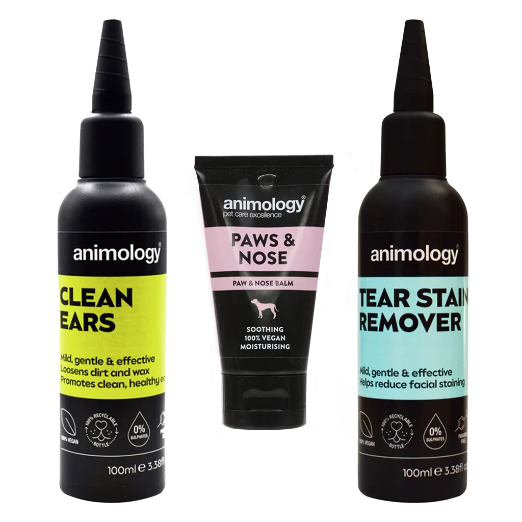 Sada péče o uši, okolí očí, tlapky a čenich pro psy, 3 produkty – Animology Grooming Good Set - Obrázek 3