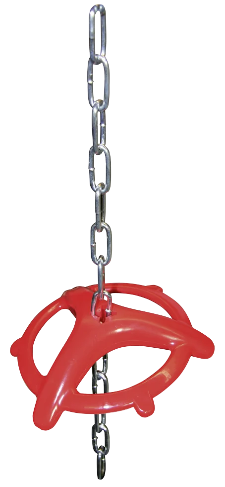 Kousací kroužek pro prasata se závěsným řetězem, 18 cm