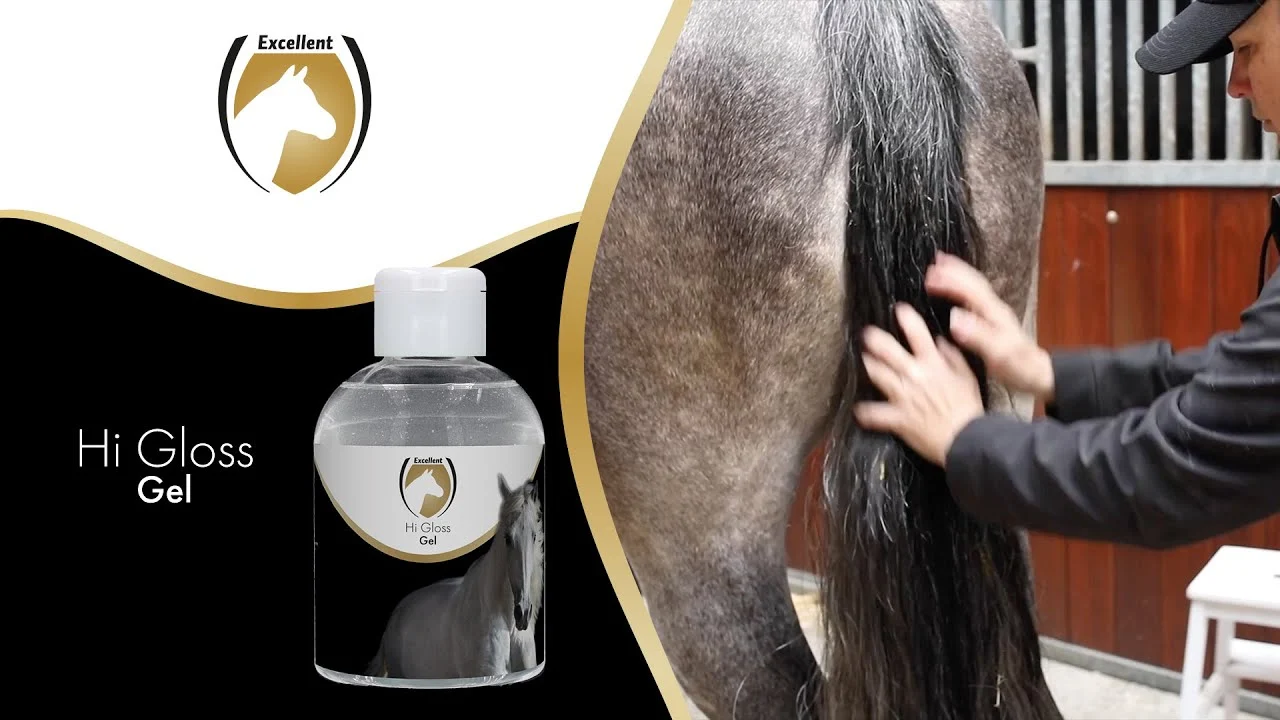 Gel pro lesk hřívy a ocasu, 1 l – Excellent Horse Hi Gloss Gel - Obrázek 2