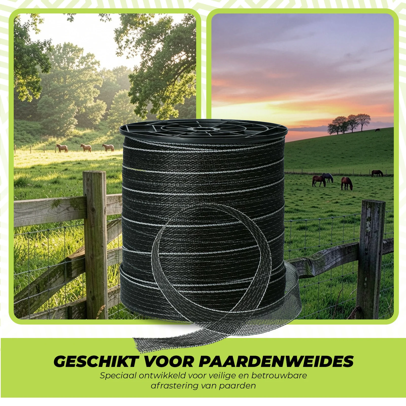 Elektrická páska 40 mm černá s 9 nerezovými vodiči, 200 m – ZoneGuard Basic - Obrázek 4
