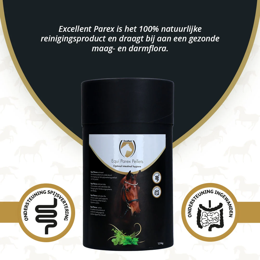 Bylinný doplněk krmiva pro koně s česnekem a mátou, 1,5 kg – Excellent Horse Parex - Obrázek 2