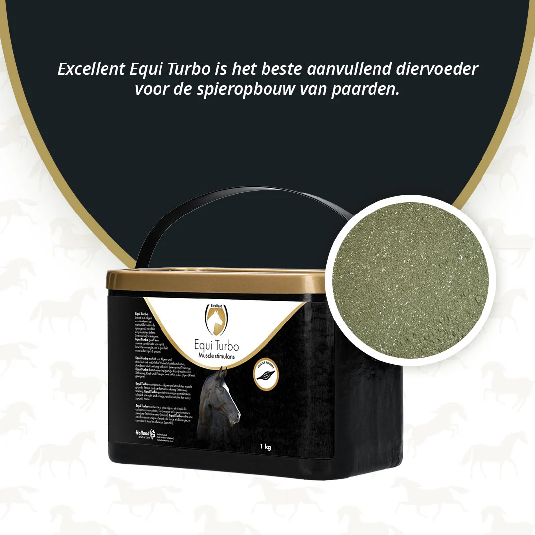 Doplněk pro svaly koní s řasami, 1 kg – Excellent Horse Turbo - Obrázek 2