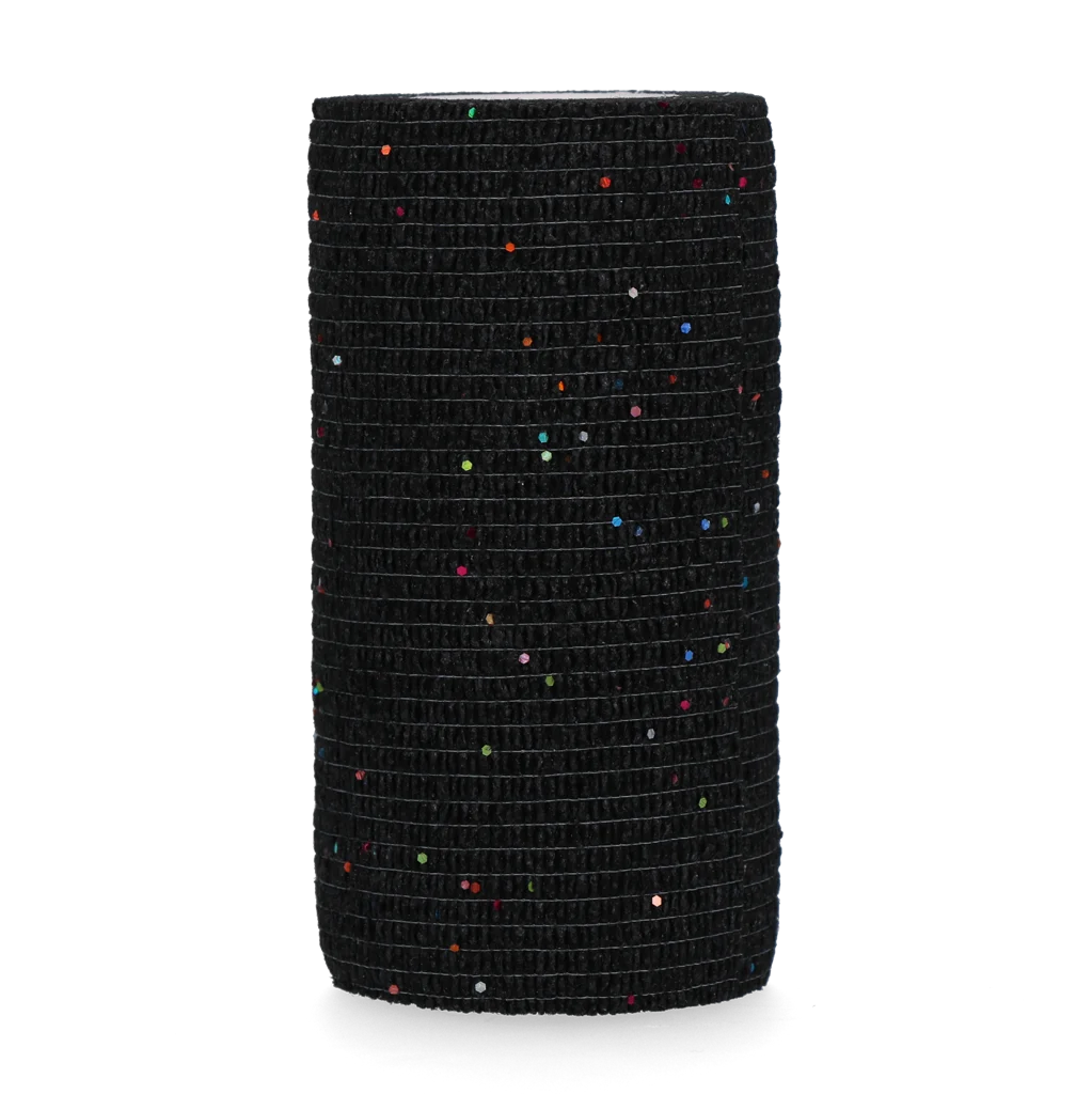 BAND0000NC.png Samodržící obinadlo s třpytkami, 10 cm, černé – Excellent Animal Glitter Bandage Profi - Obrázek 1