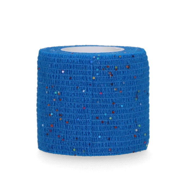 Samodržící obinadlo s třpytkami, 5 cm, modré – Excellent Animal Glitter Bandage Profi